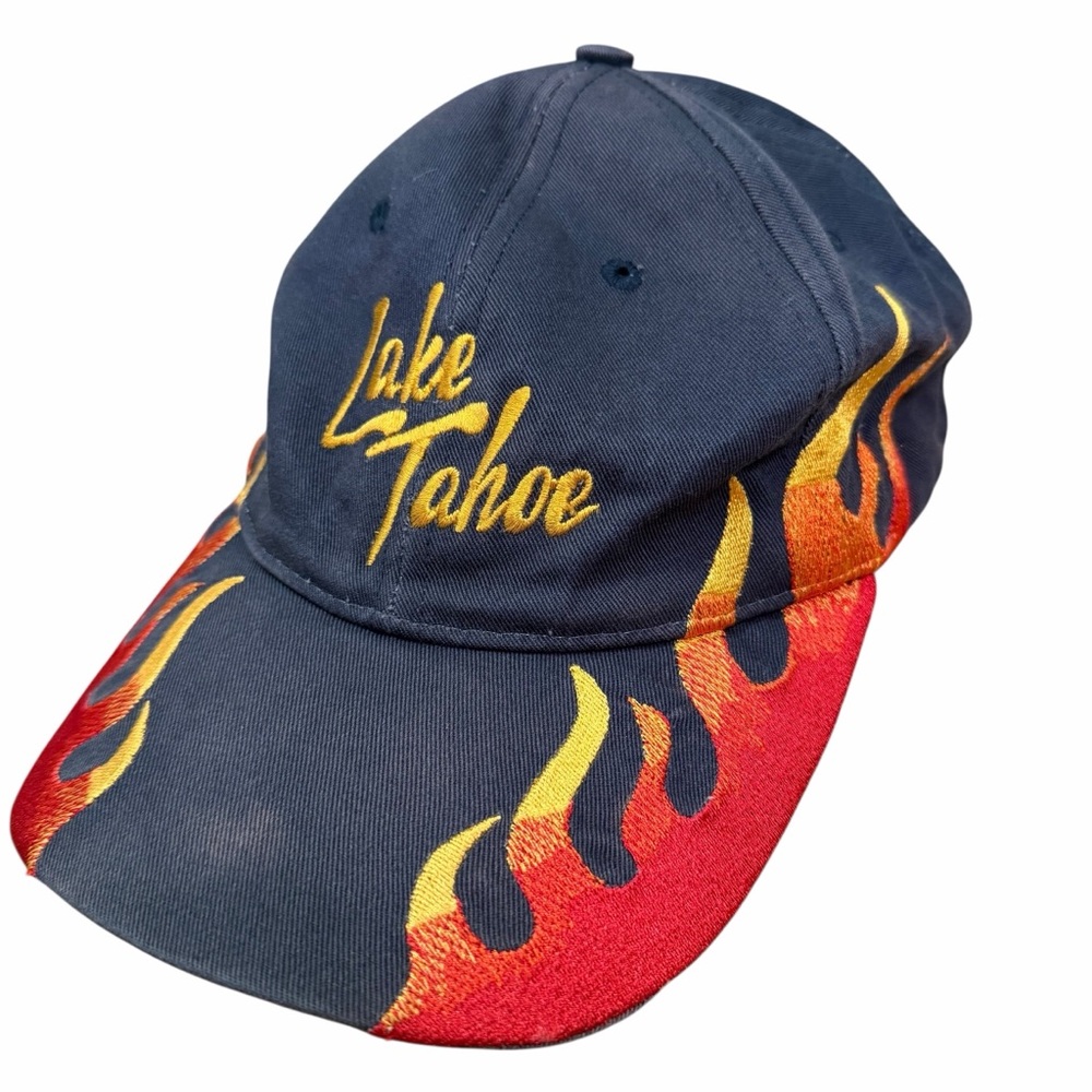 Vintage Lake‎ Tahoe baseball Cap with Flames. Majestic - Picture 2 of 6